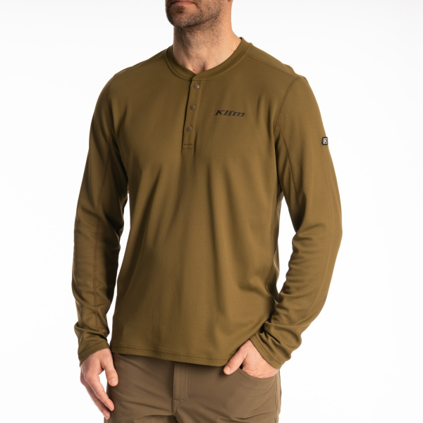 Sidewinder gyapjú hosszú ujjú ing, SM méret, sötét olíva, 15, nordicamoto.ro