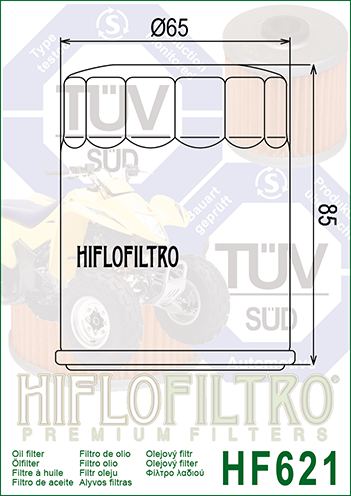 ARCTIC CAT ATV 400–1000 ALTERRA Hiflofiltro HF621 olajszűrő, 1, nordicamoto.ro