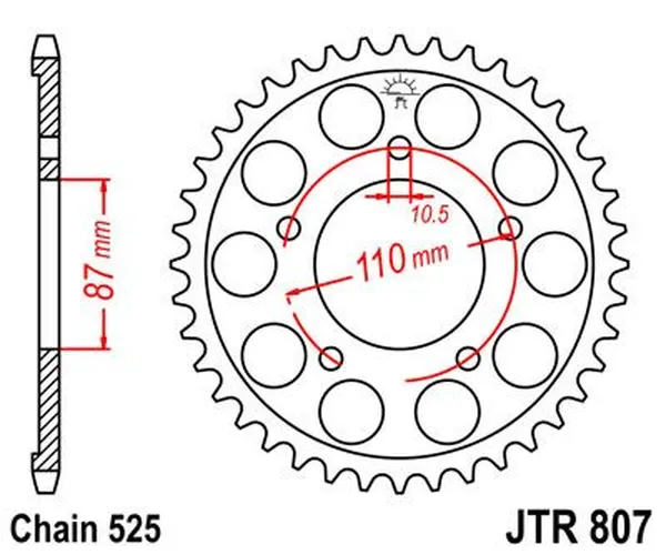 JT SPROCKETS Indukciós edzésű hátsó lánckerék, fekete cinkbevonatú, fekete, cink, 2, nordicamoto.ro