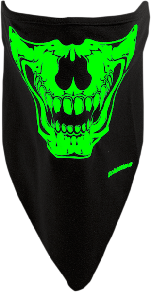 Glow In The Dark Skull Stretch Half-face Mask Black, 1, nordicamoto.ro