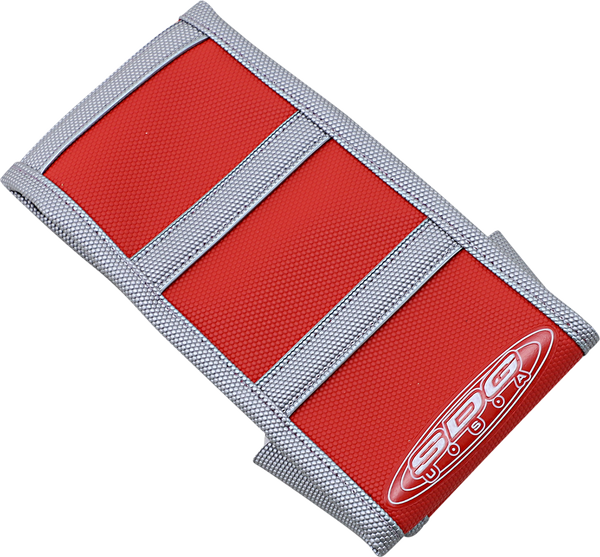 6-rib Gripper Seat Cover Gray, Red, 1, nordicamoto.ro