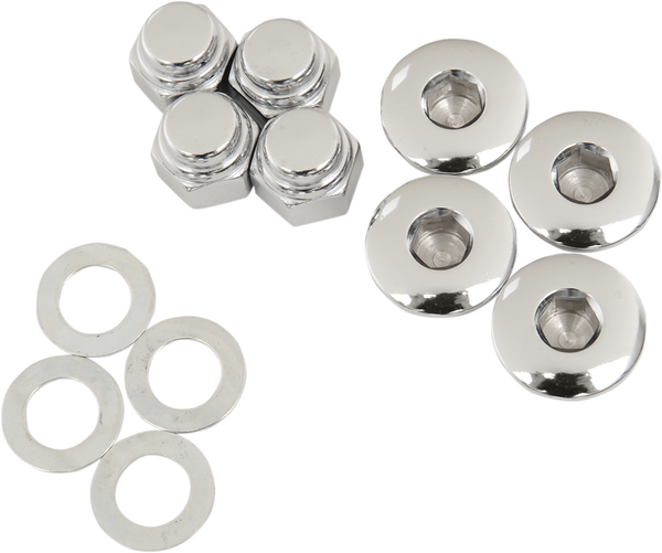 Replacement Rocker Shaft End Plugs And Nuts Silver, 1, nordicamoto.ro