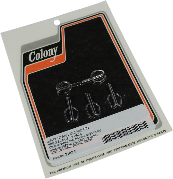 Jiffy Stand Clevis Pin Pretzel Clips Chrome, 1, nordicamoto.ro