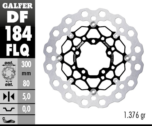 Cubiq Brake Rotor Black, Silver, 1, nordicamoto.ro