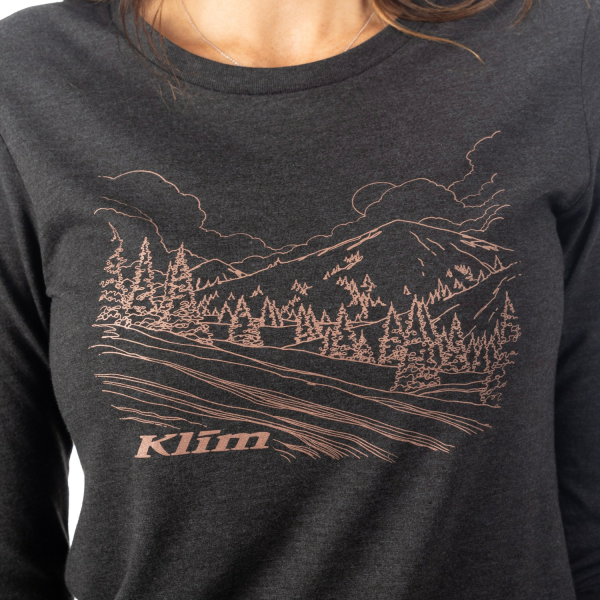Klim Haven Tri-blend hosszú ujjú női póló, szürke melírozott – Rain Forest, 10, nordicamoto.ro