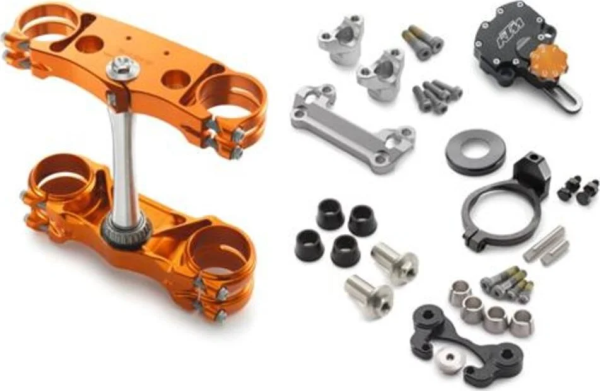 FACTORY TRIPLE CLAMP KIT/FACTORY STEERING DAMPER KIT, 1, nordicamoto.ro