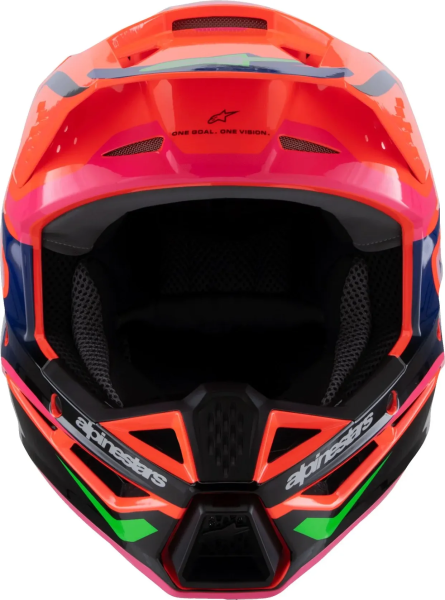 Alpinestars S-M3 Deegan gyermek sisak, narancssárga/rózsaszín/lila, M méret, 4, nordicamoto.ro