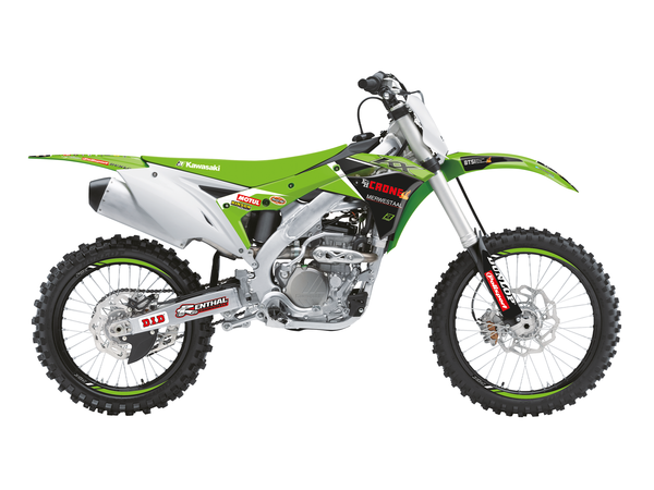 Graphic Kit With Seat Cover Replica Team Kawasaki H&f 2022 Green, Red, Black, 2, nordicamoto.ro