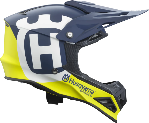 Husqvarna Railed kék/sárga gyermek sisak, L/52-es méret, 10, nordicamoto.ro