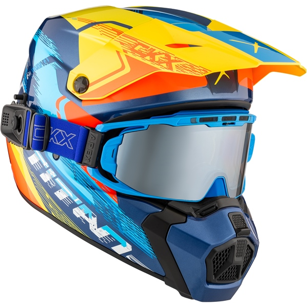 CKX Helmet Titan AMS Concordia Blue/Yellow/Red Gloss + Goggles M, 1, nordicamoto.ro