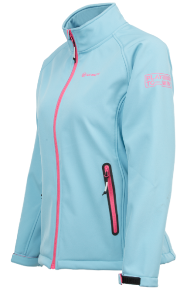 GEACĂ DAMĂ SOFTSHELL SAXE CFMOTO – ALBASTRU/ROZ, 9, nordicamoto.ro