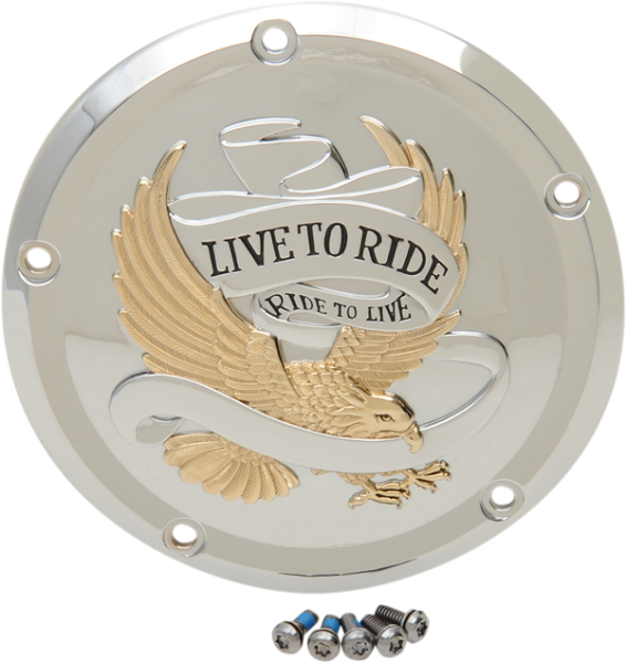 Live To Ride Derby Cover Gold, Silver, 1, nordicamoto.ro