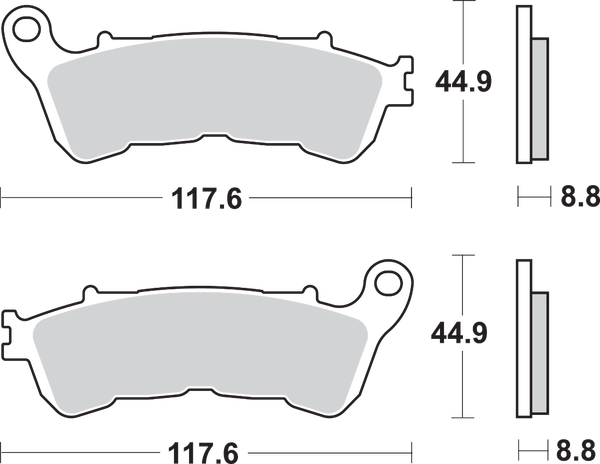 Hs Street Excel Sintered Front Brake Pads, 1, nordicamoto.ro