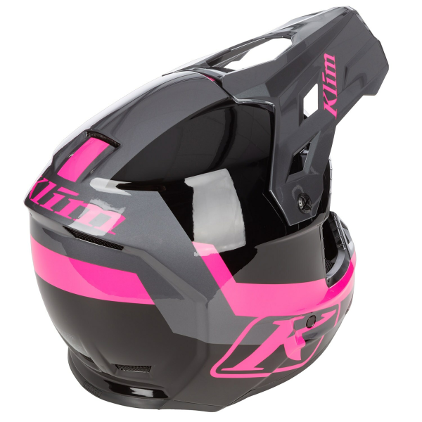 Klim F3 ECE Elevate Black motoros sisak – Knockout Pink, 39, nordicamoto.ro