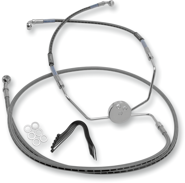Stock Length Front Brake Line Kit Silver, 1, nordicamoto.ro