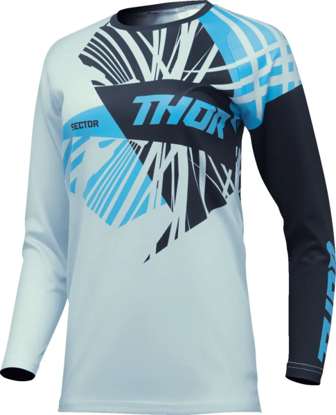 Tricou Dama Thor Sector Split Black/Blue 2XL, 1, nordicamoto.ro