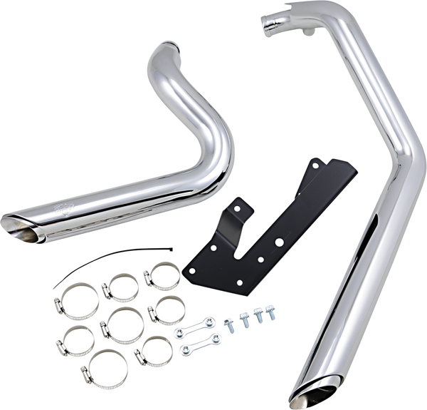 Shortshots Staggered Exhaust System Black, 2, nordicamoto.ro