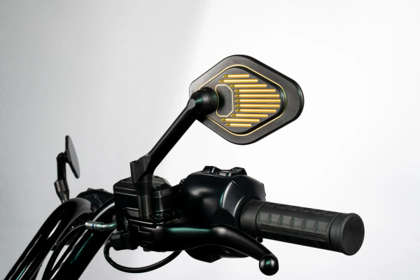 Adjustable Mirror Long Stem 18 Cm Black & Gold Edition Black, Gold , 2, nordicamoto.ro