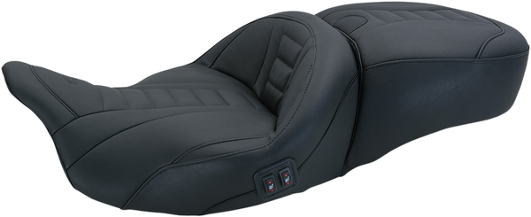 Heated One-piece Deluxe 2-up Touring Seat Black, 1, nordicamoto.ro