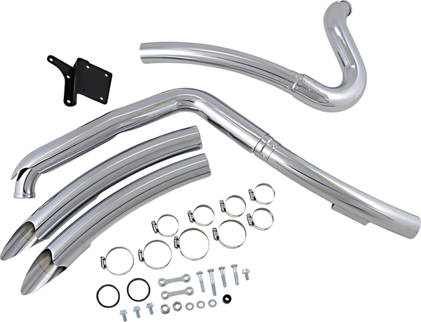 Big Radius 2:2 Exhaust System Chrome, 1, nordicamoto.ro