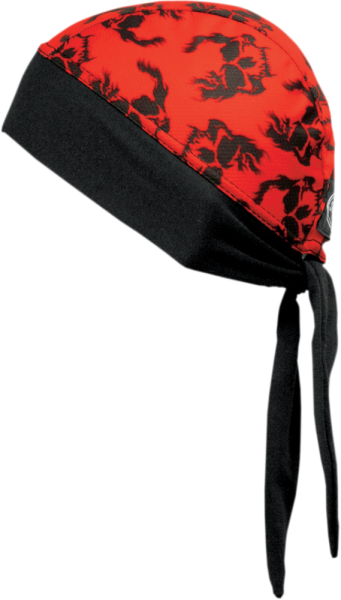 Skull Z-wrap Stretch Headwrap Red, 2, nordicamoto.ro