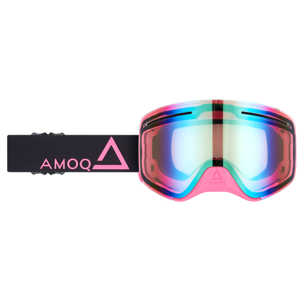 AMOQ Vision Vent motoros szán szemüveg + fekete-rózsaszín mágneses lencse – arany tükör, 1, nordicamoto.ro