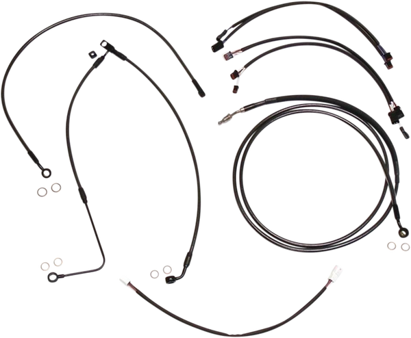 Black Pearl Designer Handlebar Installation Kit Black, 2, nordicamoto.ro