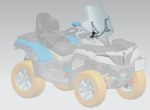 CFMOTO CFORCE 850 / 800 XC / 1000 ATV elülső szélvédő, 8, nordicamoto.ro