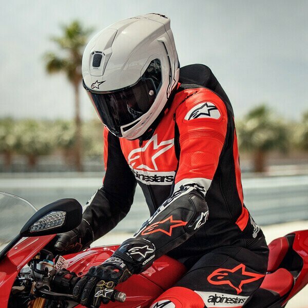 ALPINESTARS SUPERTECH R10 CARBON SOLID teljes arcú sport sisak, fényes fehér, S-es méret, 2, nordicamoto.ro