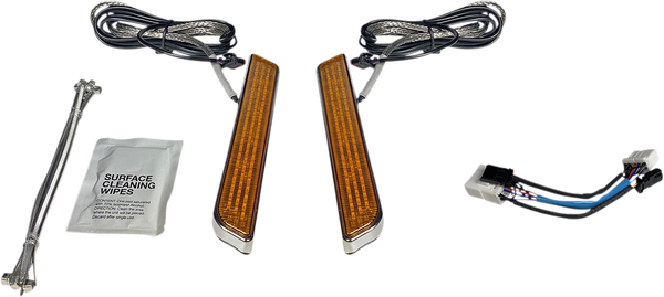 Led Front Fork Lightz Chrome, 1, nordicamoto.ro