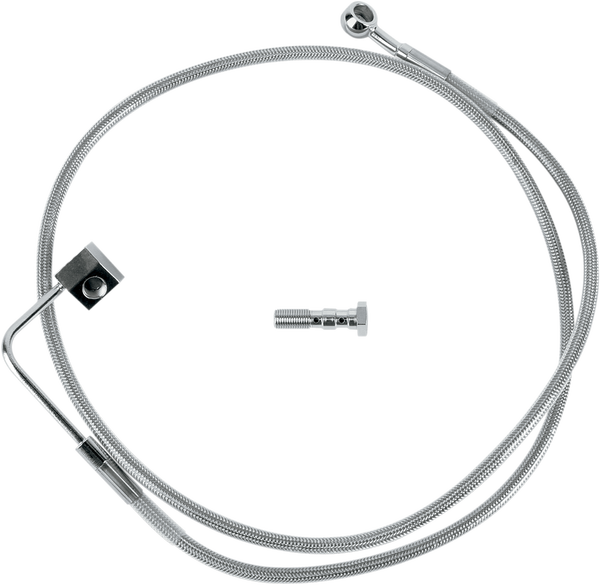 Stainless Steel Brake Line Kit Silver, Clear-coated, 1, nordicamoto.ro