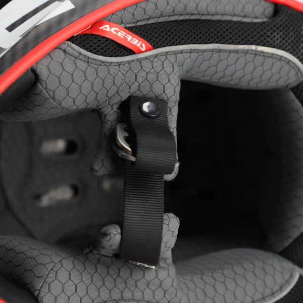 Casca Acerbis Steel Carbon 22-06 Fekete/Piros XL, 2, nordicamoto.ro