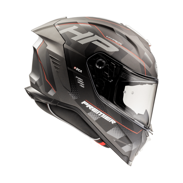 Casca Premier Hyper Carbon HP sisak, piros/szürke/fekete, S-es méret, 2, nordicamoto.ro