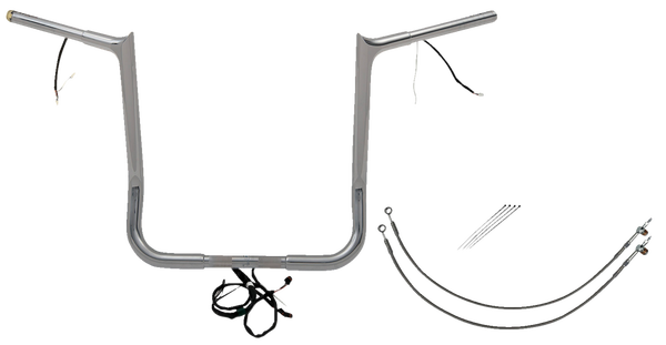 Plug & Play Ez Install 1-1/4(r) Pointed Top Handlebar Kit Silver, 2, nordicamoto.ro