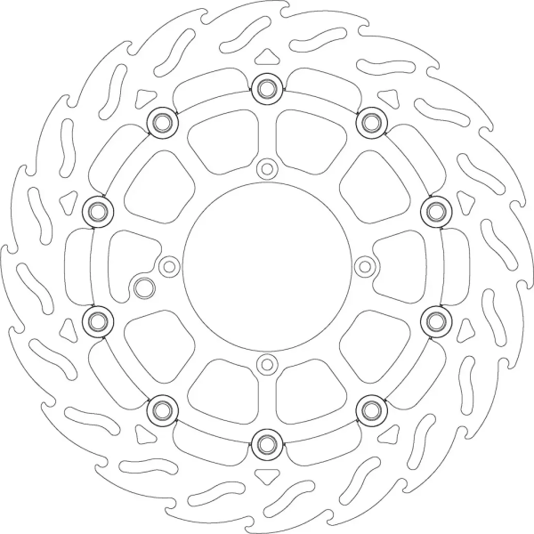 Flame sorozat – lebegő rotor, fekete, ezüst, 3, nordicamoto.ro