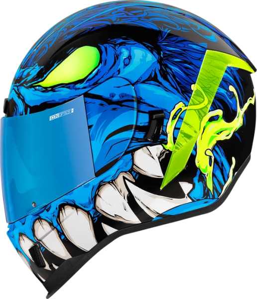 Casca Icon Airform™ Manik'R Black/Blue/Fluorescent Green/White S, 7, nordicamoto.ro