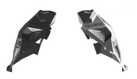 Skinz Helium Side Panel White with Silencer Ski Doo 850, 1, nordicamoto.ro