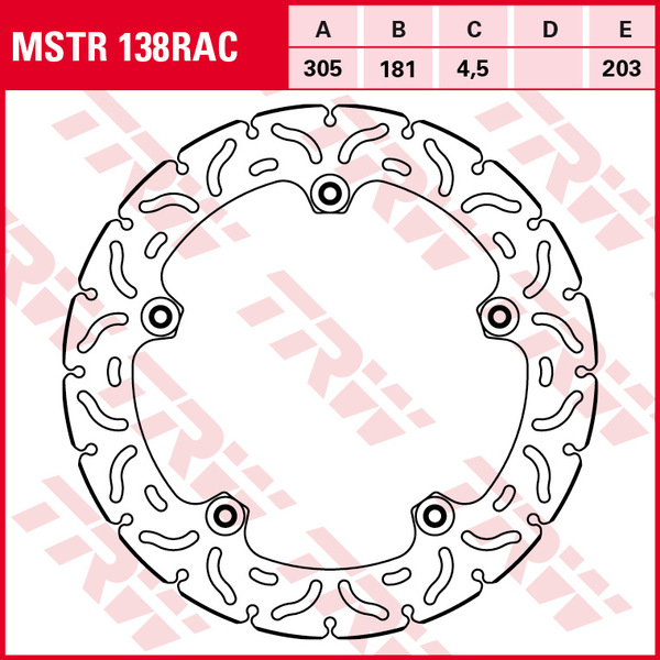Brake Rotor With Rivets Silver, 1, nordicamoto.ro