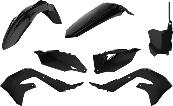 Karosszériakészlet Kawasaki-hoz, fekete, 2, nordicamoto.ro