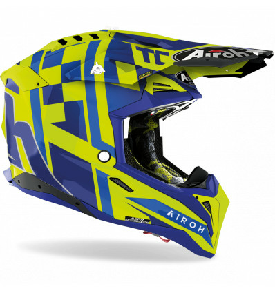 Airoh Aviator 3 TC21 sisak, kék/fluoreszkáló sárga, L-es méret, 1, nordicamoto.ro