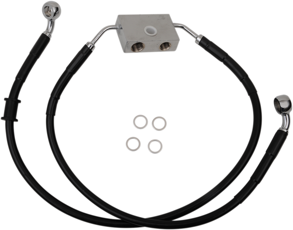 Extended Length Brake Line Black, Vinyl Coated Oversize [+102 mm (4'')], 1, nordicamoto.ro