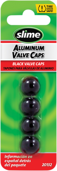 Valve Caps Aluminium Anodized, Black, 1, nordicamoto.ro