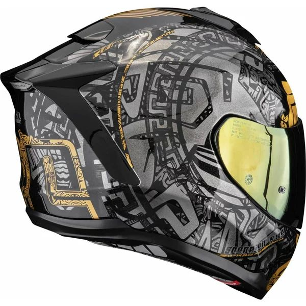 SCORPION EXO-1500 AIR APUS S teljes arcú sisak, gyöngyházfehér/szürke/arany, 2, nordicamoto.ro