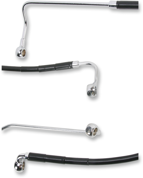 Stainless Steel Brake Line Kit Black, 2, nordicamoto.ro