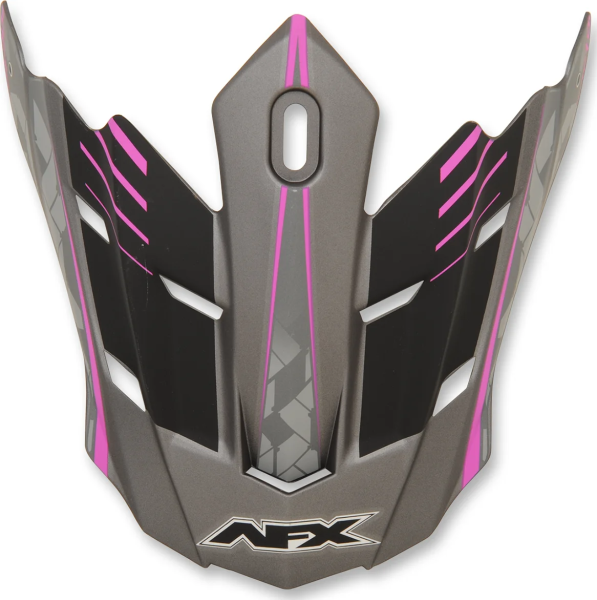 Fx-17 Factor Visor Peak Matte Frost Gray/fuchsia Black, Gray, Pink ONE SIZE, 1, nordicamoto.ro