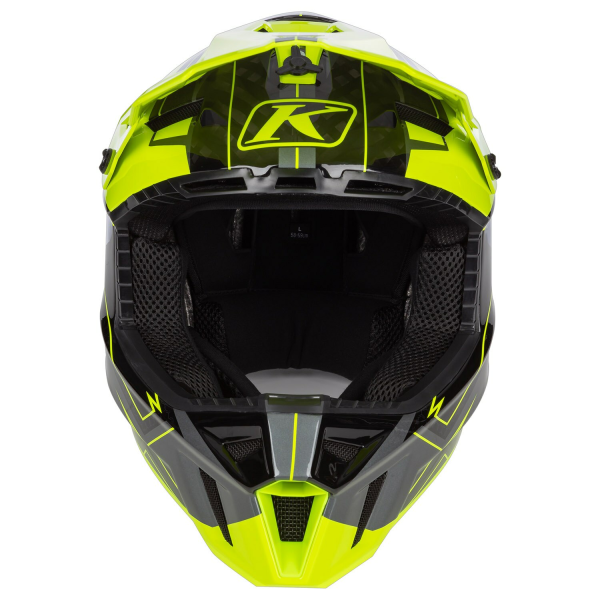 Klim F3 Carbon ECE Unruly fekete–fehér motoros sisak, 39, nordicamoto.ro