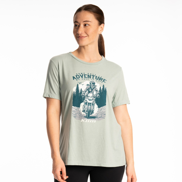 Tricou Dama Klim Adventure Tri-blend Dusty Blue - Deep Lagoon, 4, nordicamoto.ro