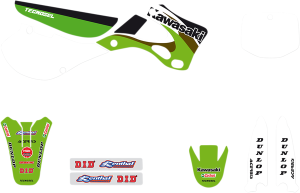 Graphics Kit Black, Green, White, 2, nordicamoto.ro