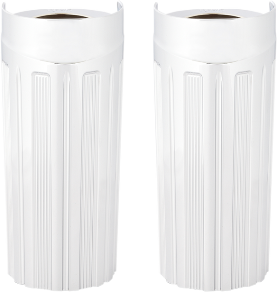 Aluminum Fork Boot Covers Silver, 2, nordicamoto.ro