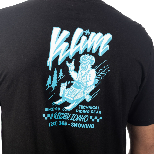 Tricou Klim Powabunga Tri-blend Black - Ice Blue, 2, nordicamoto.ro